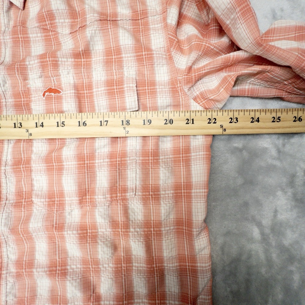 Simms Orange Plaid Performance Button-Up Jacket - Picture 4 of 7